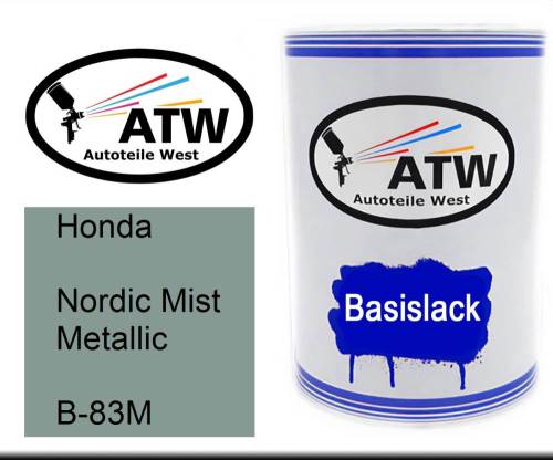 Honda, Nordic Mist Metallic, B-83M: 500ml Lackdose, von ATW Autoteile West.